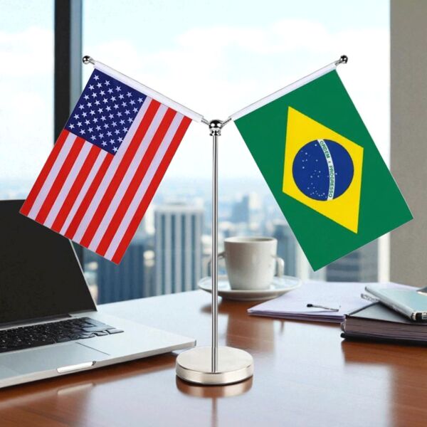 Y-Shape Flag Pole with Holder Gold Thumbnail