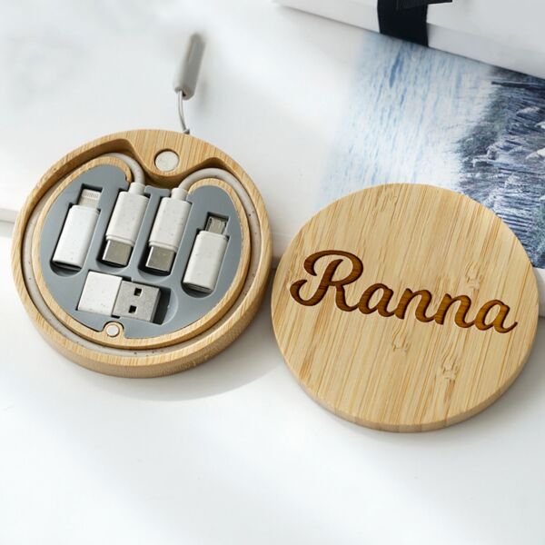Engrave Wooden Cord Holder Thumbnail