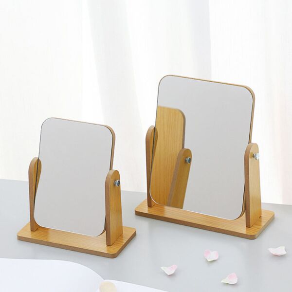 Wooden Vanity Mirror With Stand Thumbnail