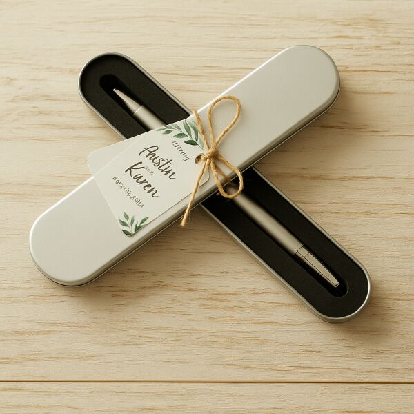 Metal Ballpen Case w/ Jute and Tag (Printed) Thumbnail