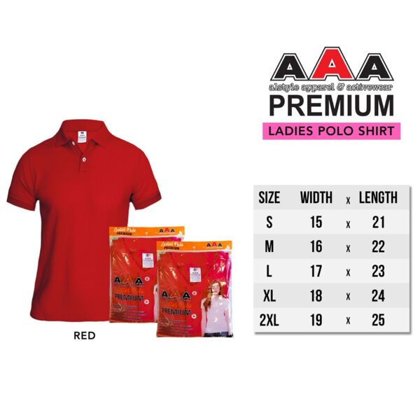 AAA PREMIUM Ladies Polo Shirt Honeycomb Unisex Adult Thumbnail