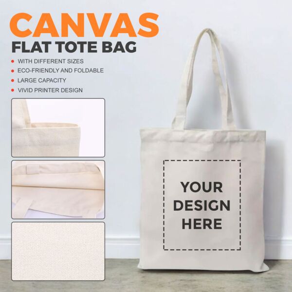 Canvas Flat Tote Bag Thumbnail