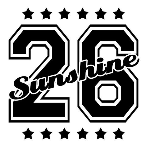 Name & Number - (Sunshine) - (Number 26) - Black Stars - NN8 Thumbnail
