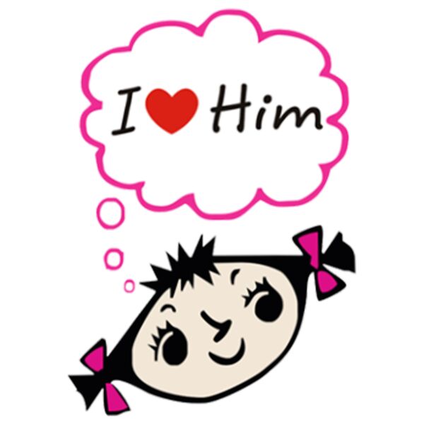 Couple Fixed Designs - I Love Him - LF01-G Thumbnail