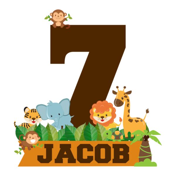 Family - Customizable Design - Birthday - Jungle Theme - Kid - BDAY01-KID Thumbnail
