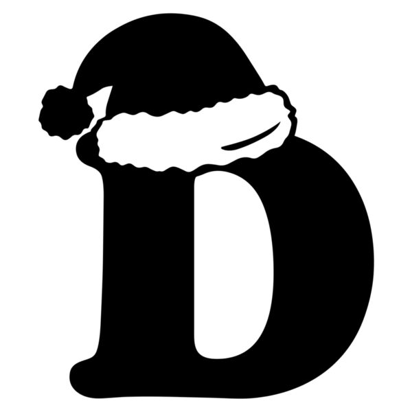 Christmas Designs , Group Designs , Cliparts , Black , PNG , Christmas Initials Designs , Christmas Initial Letter D , Mens Design , Ladies Design , Digital Printing , Full Print , Shirts , Mugs , Keychain , Poloshirt , Jacket , Customizable , Personalize Thumbnail