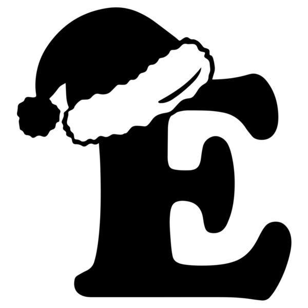 Christmas Designs , Group Designs , Cliparts , Black , PNG , Christmas Initials Designs , Christmas Initial Letter E , Mens Design , Ladies Design , Digital Printing , Full Print , Shirts , Mugs , Keychain , Poloshirt , Jacket , Customizable , Personalize Thumbnail