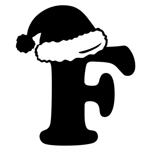 Christmas Designs , Group Designs , Cliparts , Black , PNG , Christmas Initials Designs , Christmas Initial Letter F , Mens Design , Ladies Design , Digital Printing , Full Print , Shirts , Mugs , Keychain , Poloshirt , Jacket , Customizable , Personalize Thumbnail