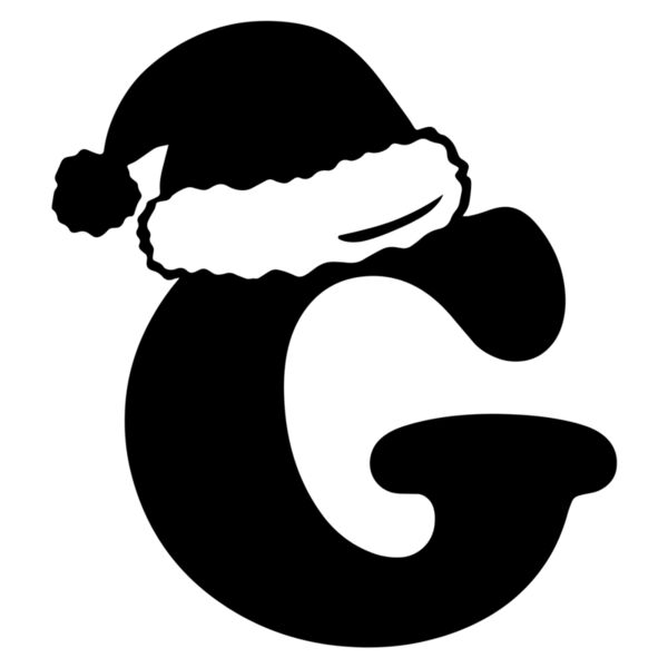Christmas Designs , Group Designs , Cliparts , Black , PNG , Christmas Initials Designs , Christmas Initial Letter G , Mens Design , Ladies Design , Digital Printing , Full Print , Shirts , Mugs , Keychain , Poloshirt , Jacket , Customizable , Personalize Thumbnail