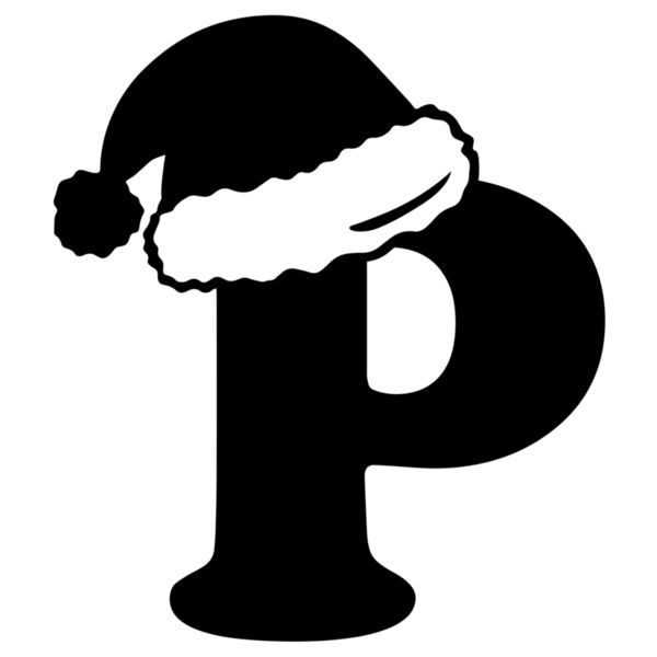 Christmas Designs , Group Designs , Cliparts , Black , PNG , Christmas Initials Designs , Christmas Initial Letter P , Mens Design , Ladies Design , Digital Printing , Full Print , Shirts , Mugs , Keychain , Poloshirt , Jacket , Customizable , Personalize Thumbnail