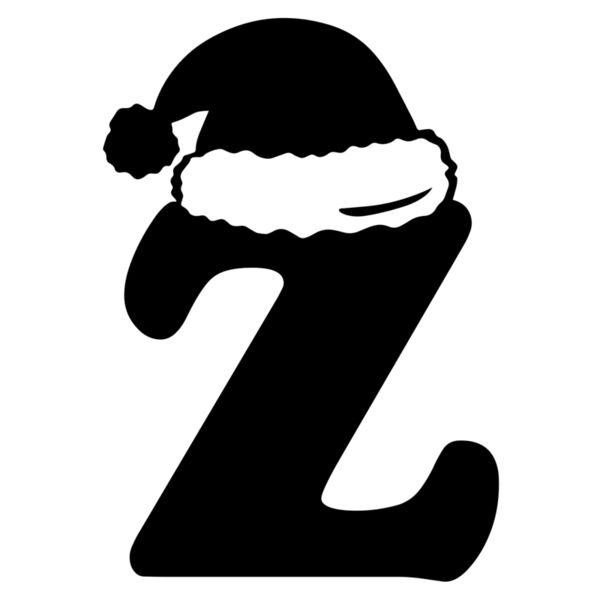 Christmas Designs , Group Designs , Cliparts , Black , PNG , Christmas Initials Designs , Christmas Initial Letter Z , Mens Design , Ladies Design , Digital Printing , Full Print , Shirts , Mugs , Keychain , Poloshirt , Jacket , Customizable , Personalize Thumbnail