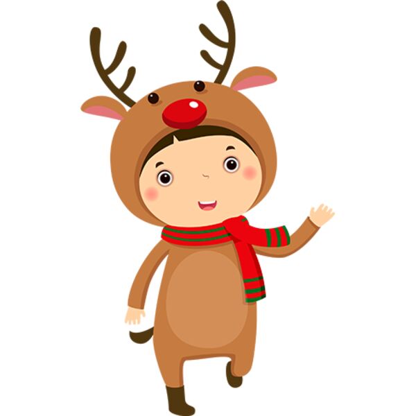 Christmas Designs , Group Designs , Cliparts, Black , PNG , Christmas Clipart Designs , Cute Reindeer Kid , Mens Design , Ladies Design , Digital Printing , Full Print , Shirts , Mugs , Keychain , Poloshirt , Jacket , Customizable , Personalized Gift - CC Thumbnail