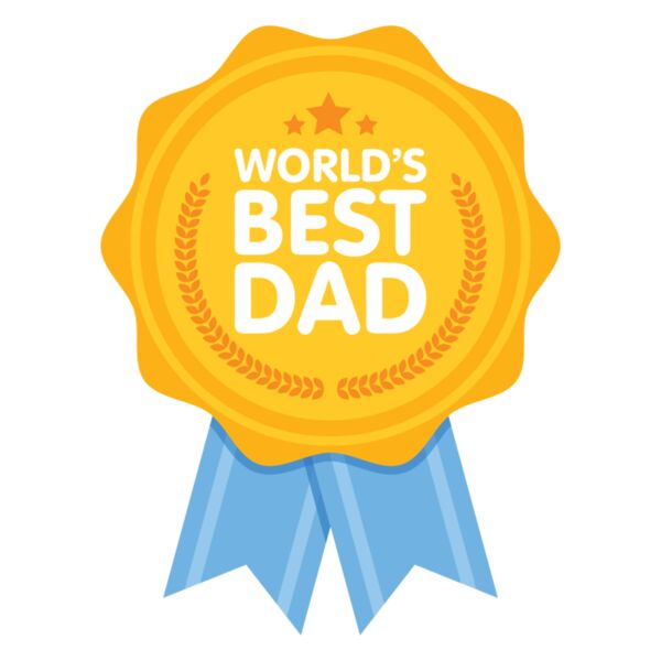 Fathers Day - Shirt Designs - Honor Pin - World's Best Dad - FDS 01 Thumbnail