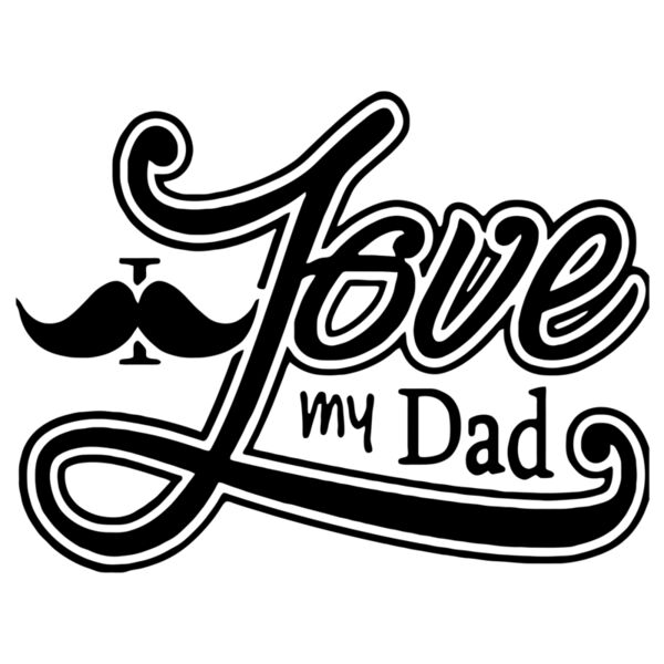 Fathers Day - Tribute Designs - Mustache - I Love my Dad - FDT 09 Thumbnail