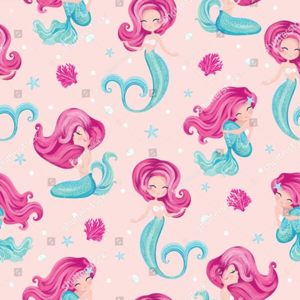 Full Background - Girl Designs - Little Mermaid 02 - KG 07 Thumbnail
