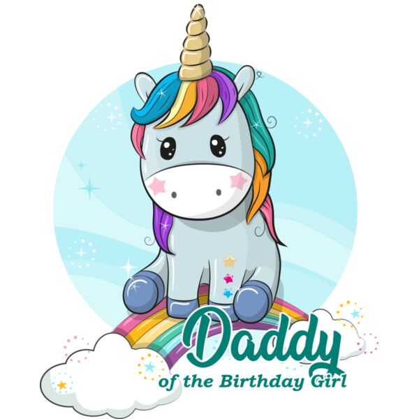 Rainbow Unicorn - Daddy of the Birthday Girl - GGS 03 DAD Thumbnail