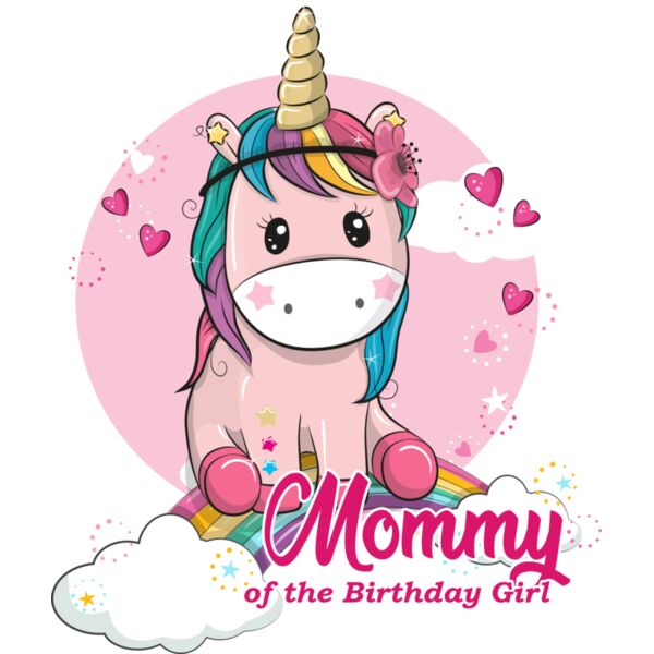 Rainbow Unicorn - Mommy of the Birthday Girl - GGS 03 MOM Thumbnail