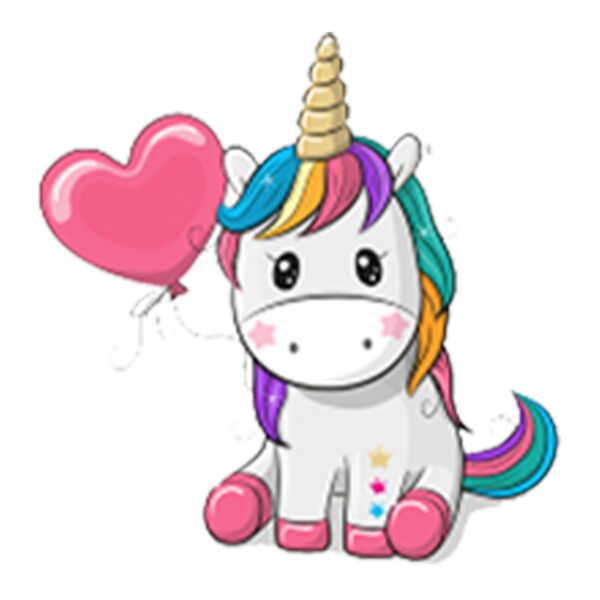 Cute Unicorn - Heart Baloon - U4 Thumbnail