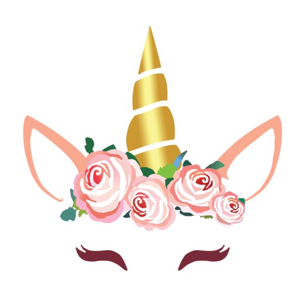 Unicorn Face - Floral Pink - U11 Thumbnail