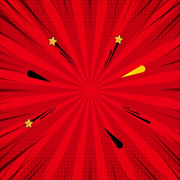 Background Patterns Comic - Explosion - Red - CM5 Thumbnail