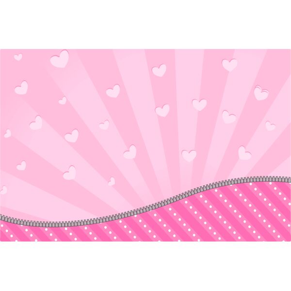 Pink Hearts Zipper - PR20 11 Thumbnail