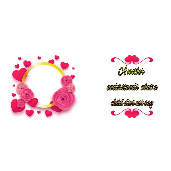 Rose & Heart Frame Design Mothers day Mug Thumbnail