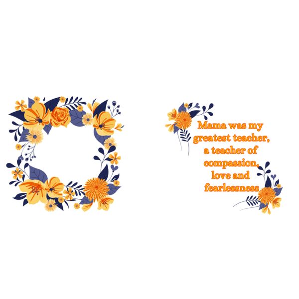 Circle Flower Frame Mothers Day Design Mug Thumbnail