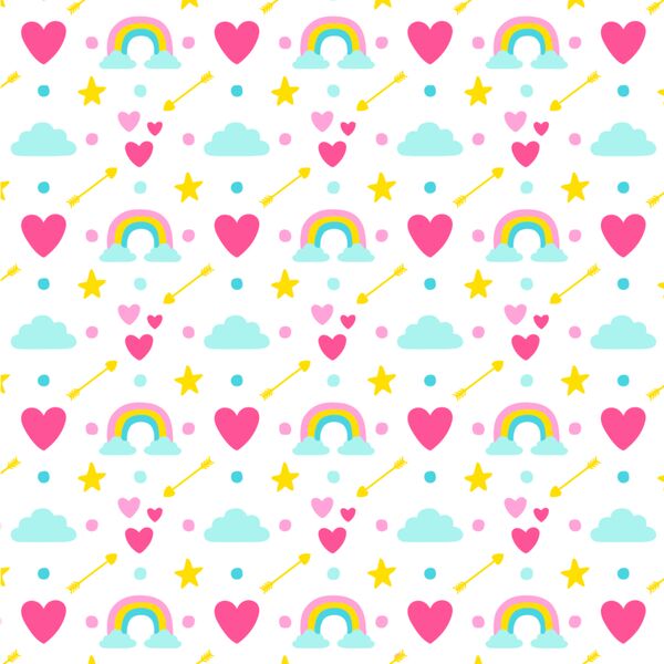 Rainbow and Hearts Thumbnail