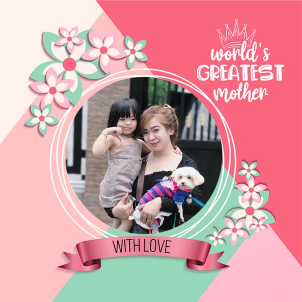 Round Floral Frame with Picture - MMP1 Thumbnail