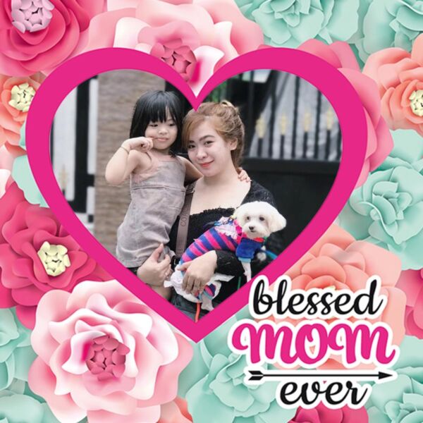 Heart Floral Frame with Picture - MMP3 Thumbnail