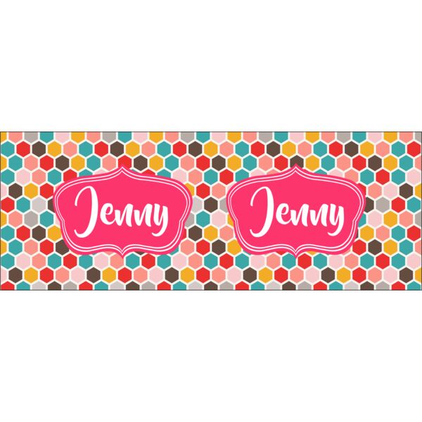 Multicolor Hexagonal Pattern with Name Thumbnail