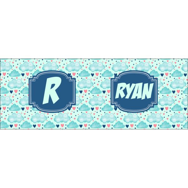 Clouds Background Pattern with Name & Initials Thumbnail
