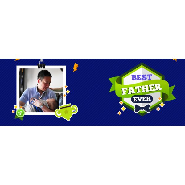 Photo Templates -Cute Banner - Best Father Ever - DPT11 Thumbnail