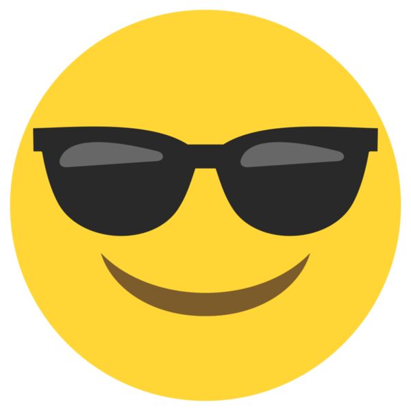 Emote, Slightly Smiling with Sunglasses Classic Emoji, Popular Designs, Emoji - EMJ 54 Thumbnail