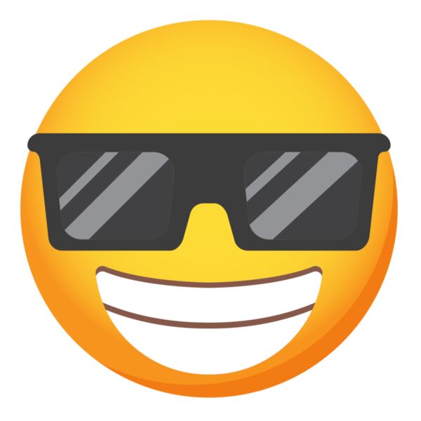 Emote, Grinning Face with Sunglasses Classic Emoji, Popular Designs, Emoji - EMJ 1 Thumbnail
