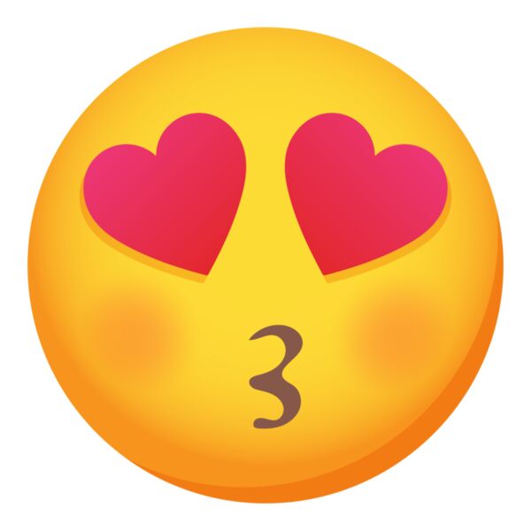 Emote, Kissing with Heart Eyes Classic Emoji, Popular Designs, Emoji - EMJ 9 Thumbnail