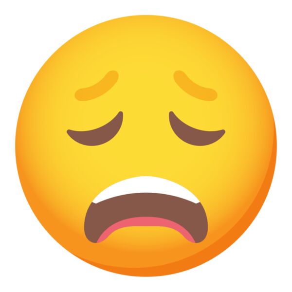 Emote, Weary Face Classic Emoji, Popular Designs, Emoji - EMJ 17 Thumbnail