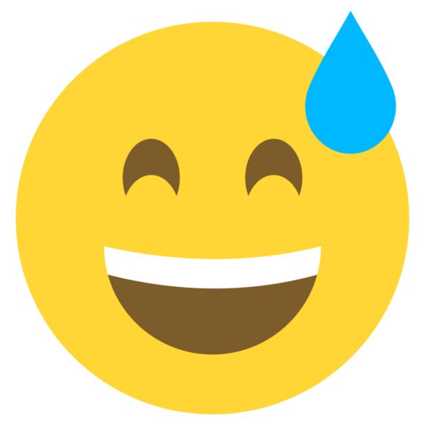 Emote, Grinning Face with Sweat Classic Emoji, Popular Designs, Emoji - EMJ 58 Thumbnail