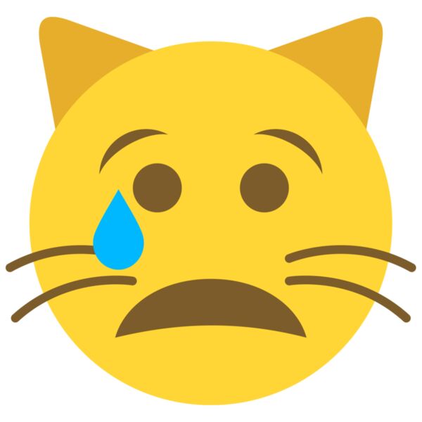 Emote, Teary Cat Face Classic Emoji, Popular Designs, Emoji - EMJ 76 Thumbnail