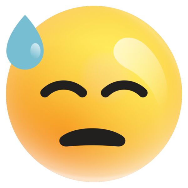 Emote, Downcast Face with Sweat 3D Emoji, Popular Designs, Emoji - EMJ 156 Thumbnail
