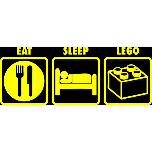 Lego, Eat Sleep & Lego Template, Popular Designs, Bricks - BRK 16 Thumbnail