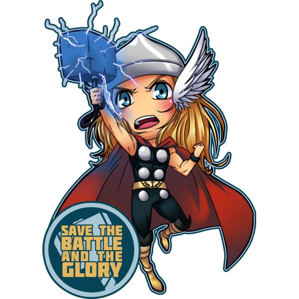 Marvel, Thor Clipart, Popular Designs, Chibi Superheroes - CHIBI SH 14 Thumbnail
