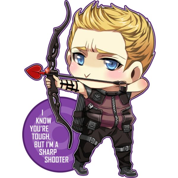 Marvel, Hawk Eye Clipart, Popular Designs, Chibi Superheroes - CHIBI SH 15 Thumbnail