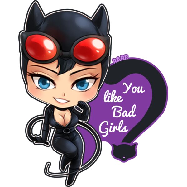 DC, Cat Woman Clipart, Popular Designs, Chibi Superheroes - CHIBI SH 5 Thumbnail