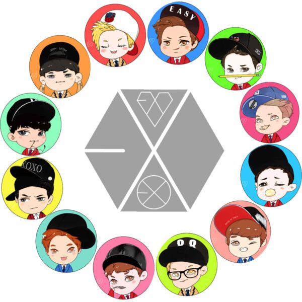 Kpop, EXO Animated Clipart, Popular Designs, Kpop Boy Group - KPOP 3 Thumbnail