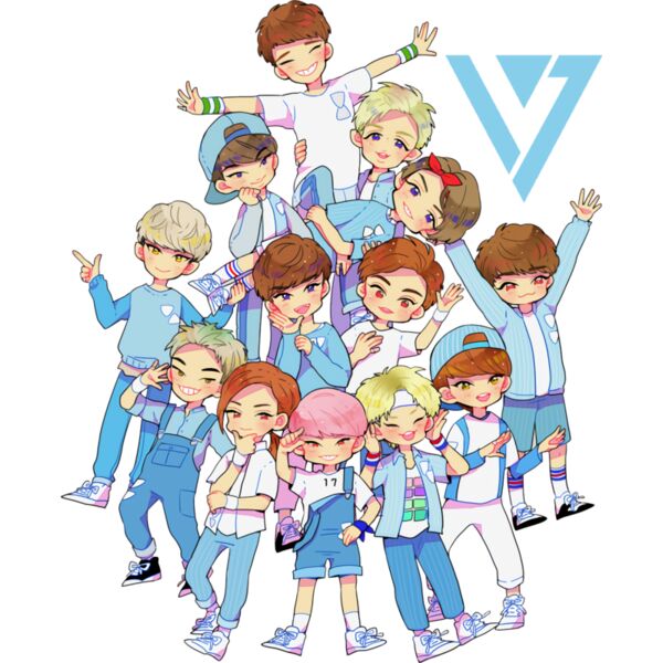 Kpop, Seventeen Animated Clipart, Popular Designs, Kpop Boy Group - KPOP 18 Thumbnail