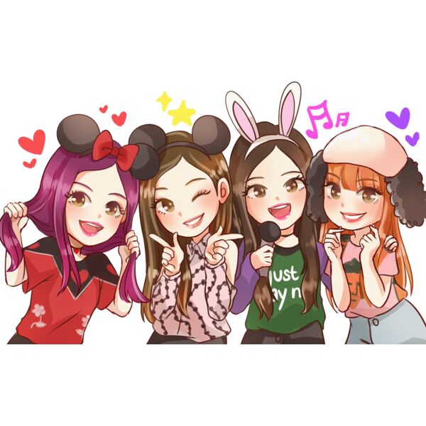 Kpop, Black Pink Animated Clipart, Popular Designs, Kpop Girl Group - KPOP 28 Thumbnail