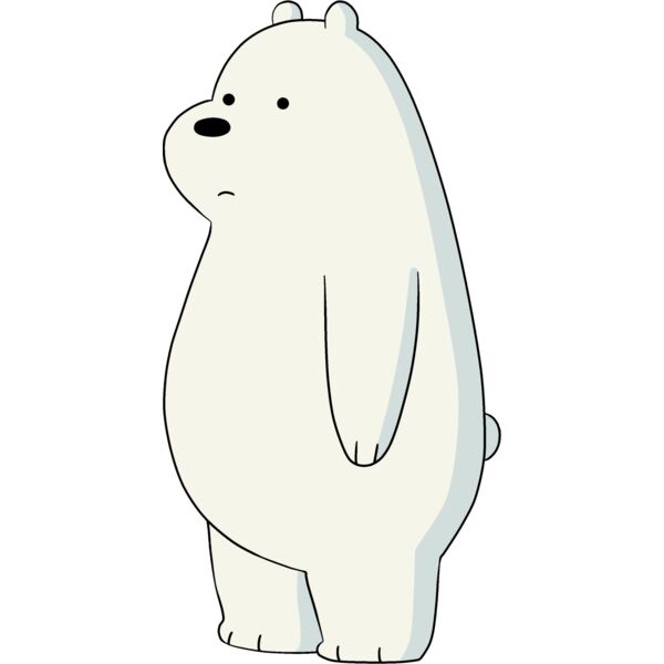 Kids Cartoons, We Bare Bears Paul Polar Bear White Cute Animals Clipart, Popular Designs, Kids Characters - BC 15 Thumbnail