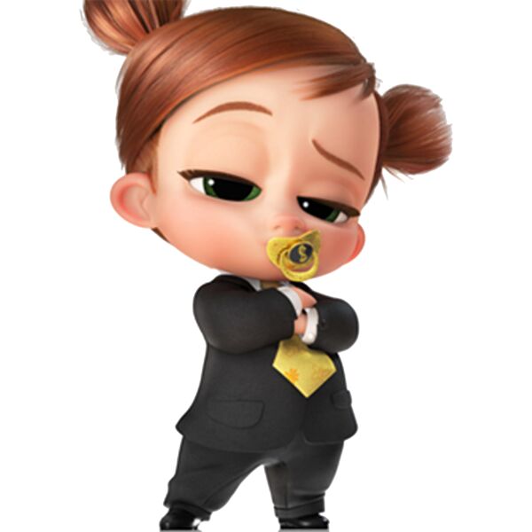 Kids Cartoons, Boss Baby Girl with Pacifier Black Suit Clipart, Popular Designs, Kids Characters - BC 32 Thumbnail