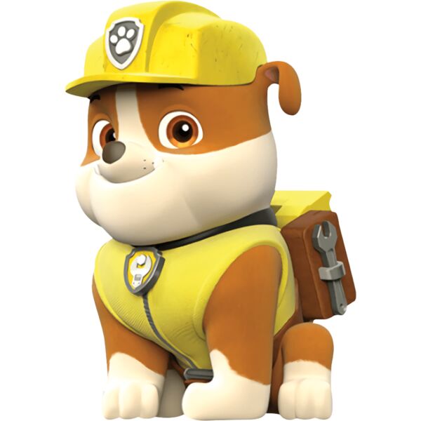 Kids Cartoons, Paw Patrol Dog Rubble Yellow Engine Constructing Cute Animal Clipart, Popular Designs, Kids Characters - BC 9 Thumbnail